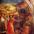 Fra Angelico. Fresques de la chapelle Nicoline. La lapidation de saint Etienne (1447-49)