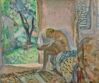 Henri Lebasque. Nu assis sur un canapé près de la fenêtre (1934-35)