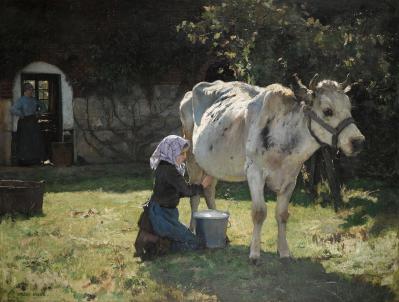Julien Dupré. La vache blanche (v. 1890)