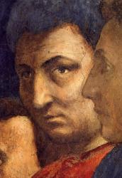 Masaccio. Chapelle Brancacci, Autoportrait (1426-27)