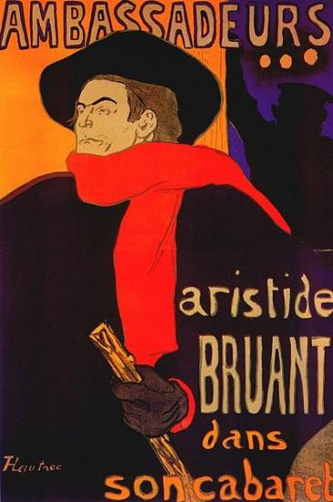 Toulouse-Lautrec. Aristide Bruant (affiche), 1892