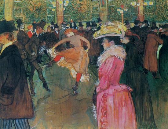Toulouse-Lautrec.La danse au Moulin Rouge, 1890