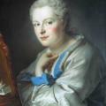 Quentin de la Tour. La femme au miroir, 1770