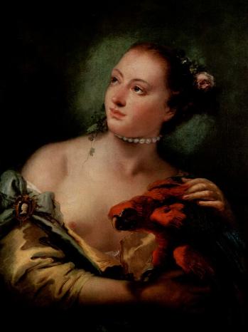 Tiepolo. Jeune femme au-perroquet, 1760-61