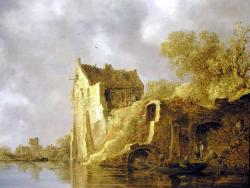 Jan van Goyen. Paysage fluvial avec une ruine (1634)